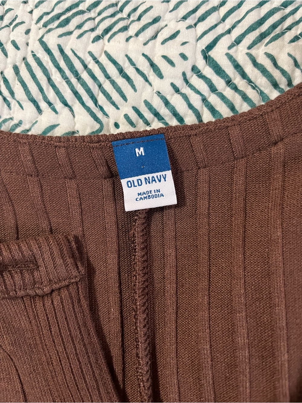 Old Navy Brown Ribbed Button-Front Midi Skirt - Picture 5 of 6